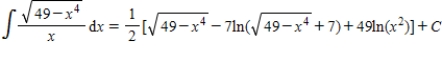 <strong>Use a table of integrals to find the integral. </strong> A) B) C) D) E)