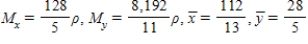 <strong>Find , , and for the lamina of uniform density bounded by the graphs of the equations . </strong> A) B) C) D) E)