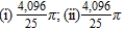 <strong>Use the disk or shell method to find the volume of the solid generated by revolving the region in the first quadrant bounded by the graph of the equation about the given line. (i) the x-axis; (ii) the y-axis</strong> A) B) C) D) E)