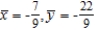 <strong>Find the center of mass of the given system of point masses. m<sub>i</sub> 10 5 8 4 </strong> A) B) C) D) E)