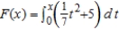 <strong>If the accumulation function F(x) is given by , evaluate F(4)</strong> A) B) C) D) E)