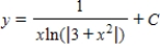 <strong>Use integration to find a general solution of the differential equation . </strong> A) B) C) D) E)