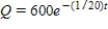 <strong>A 600-gallon tank is full of a solution containing 55 pounds of concentrate. Starting at time distilled water is added to the tank at a rate of 30 gallons per minute, and the well-stirred solution is withdrawn at the same rate. Find the amount of concentrate Q in the solution as a function of t.</strong> A) B) C) D) E)
