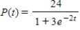 <strong>The logistic function models the growth of a population. Identify the initial population.</strong> A) 6 B) 8 C) 3 D) 24 E) 2