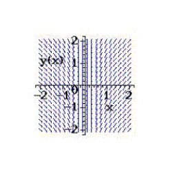 <strong>Select from the choices below the slope field for the differential equation. </strong> A) B) C) D) E) none of the above