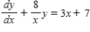 <strong>Solve the first order linear differential equation. </strong> A) B) C) D) E)