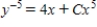 <strong>Solve the Bernoulli differential equation .</strong> A) B) C) D) E)