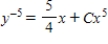<strong>Solve the Bernoulli differential equation .</strong> A) B) C) D) E)