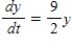 Find the function   passing through the point   with the first derivative   .