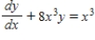 Find the particular solution of the differential equation passing through the point .