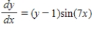 Solve the first-order linear differential equation   .