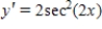 <strong>Find the derivative of the function . </strong> A) B) C) D) E)