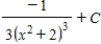 <strong>Find the indefinite integral of the following function and check the result by differentiation. </strong> A) B) C) D) E)
