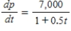 <strong>Suppose a population of bacteria is changing at a rate of where t is the time in days. The initial population (when ) is 1,000. Identify an equation that gives the population at any time t and use it to find the population when days. Round your answer to the nearest integer. </strong> A) 17,464 B) 13,018 C) 17,964 D) 12,516 E) 13,016