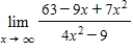 <strong>Evaluate the limit first by using techniques from Chapter 3 then by using L'Hopital's Rule. </strong> A) B) C) D) E) does not exist