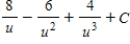 <strong>Find the indefinite integral and check the result by differentiation. </strong> A) B) C) D) E)