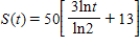 <strong>The rate of change in sales S is inversely proportional to time measured in weeks. Find S as a function of t if sales after 2 and 4 weeks are 250 units and 400 units respectively.</strong> A) B) C) D) E)