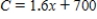 <strong>A business has a cost of for producing x units. The average cost per unit is Find the limit of as x approaches infinity. </strong> A) 437.5 B) C) 700 D) E) 1.6