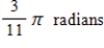 <strong>A sector with central angle is cut from a circle of radius 11 inches, and the edges of the sector are brought together to form a cone. Find the magnitude of such that the volume of the cone is a maximum. </strong> A) B) C) D) E)