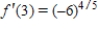 <strong>Find the value of the derivative (if it exists) of at the indicated extremum. </strong> A) is undefined. B) C) D) E)