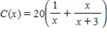 The ordering and transportation cost C for components used in a manufacturing process is approximated by , where C is measured in thousands of dollars and x is the order size in hundreds. According to Rolle's Theorem, the rate of change of the cost must be 0 for some order size in the interval . Find this order size. Round your answer to three decimal places. 