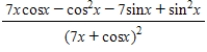 <strong>Find the derivative of the function . Simplify your answer. </strong> A) B) C) D) E)
