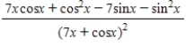 <strong>Find the derivative of the function . Simplify your answer. </strong> A) B) C) D) E)