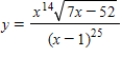 Use logarithmic differentiation to find the derivative of . 