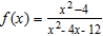<strong>Find the vertical asymptotes (if any) of the function . </strong> A) x = 2 B) x = 6 C) x = -6 D) x = 12 E) x = -2