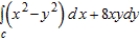 Use Green's Theorem to evaluate the integral for the path C: .