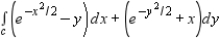 Use Green's Theorem to evaluate the line integral where is the boundary of the region lying between the graphs of the circle and the ellipse . 