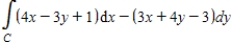 Find the value of the line integral   .     