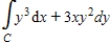 Find the value of the line integral   .     