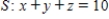 Find the flux of through S, , where is the upward unit normal vector to S. , first octant 