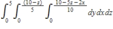 <strong>Rewrite the iterated integral using the order dydxdz. </strong> A) B) C) D) E) 