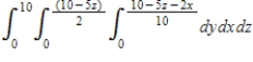 <strong>Rewrite the iterated integral using the order dydxdz. </strong> A) B) C) D) E) 