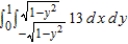<strong>The area of a region R is given by the iterated integral . Switch the order of integration and show that both orders yield the same area. What is this area?</strong> A) B) C) D) E)