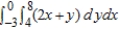 <strong>Evaluate the following iterated integral. </strong> A) 43 B) 42 C) 36 D) 33 E) 38