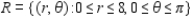 <strong>Use polar coordinates to describe the region as shown in the figure below: </strong> A) B) C) D) E)