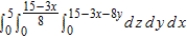 <strong>Set up a triple integral for the volume of the solid bounded by the coordinate planes and the plane given below. </strong> A) B) C) D) E)