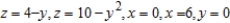 Use a triple integral to find the volume of the solid bounded by the graphs of the equations   .