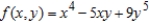 Set up a double integral that gives the area of the surface of the graph of f over the region R.