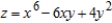Find the second partial derivative for the function with respect to x.