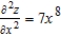 <strong>Find the second partial derivative for the function with respect to x.</strong> A) B) C) D) E)
