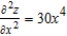 <strong>Find the second partial derivative for the function with respect to x.</strong> A) B) C) D) E)