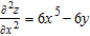 <strong>Find the second partial derivative for the function with respect to x.</strong> A) B) C) D) E)