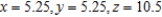 <strong>Find three positive numbers x, y, and z whose sum is 21 and the sum of the squares is a minimum.</strong> A) B) C) D) E)