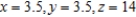 <strong>Find three positive numbers x, y, and z whose sum is 21 and the sum of the squares is a minimum.</strong> A) B) C) D) E)