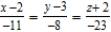 <strong>Find symmetric equations of the tangent line to the curve of intersection of the surfaces , at the point .</strong> A) B) C) D) E)