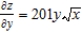 <strong>Find the partial derivative for the function . </strong> A) B) C) D) E) 
